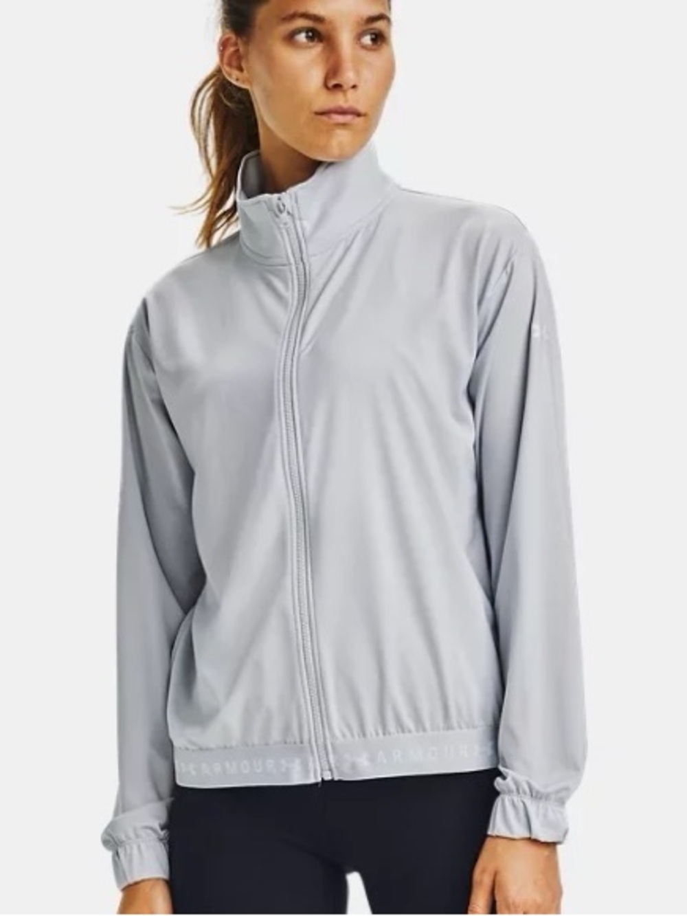 Under Armour Light Gray Women's Full-Zip Performance Jacket